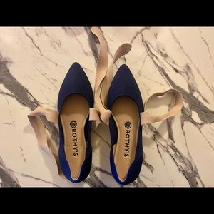 Rothy’s Mary Jane Flats - Blue Pointed w/ Bow